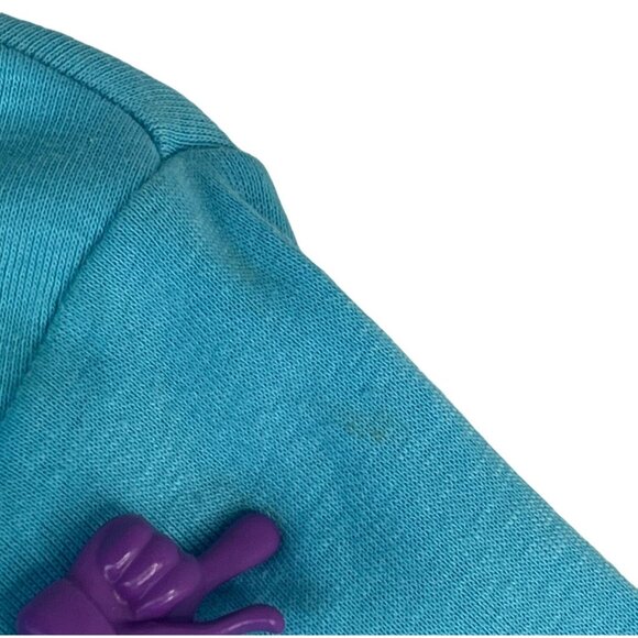 SML Sport Hooded Jacket with Stripe Shell Women's S Blue Embroidered Zip Up - Picture 2 of 12